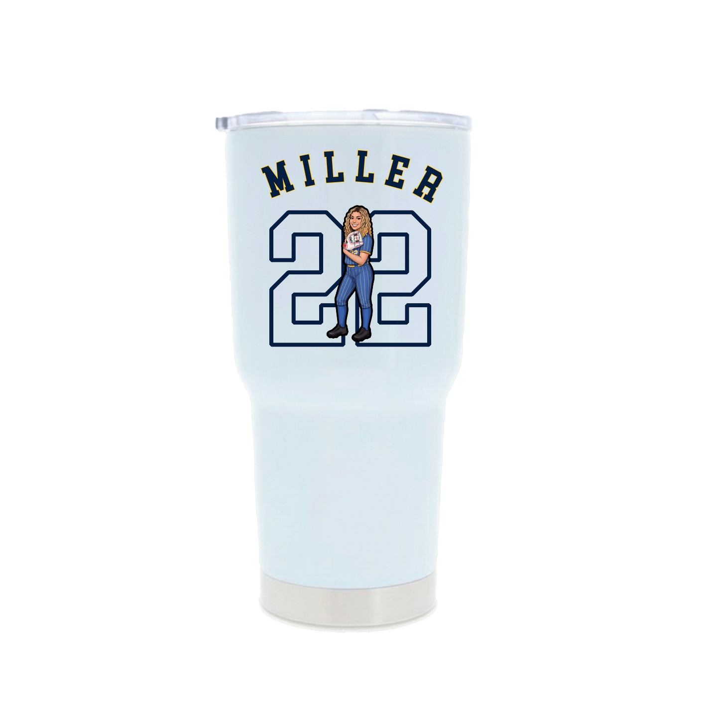 30oz Stainless Steel Tumbler — Shirsey Arch in White