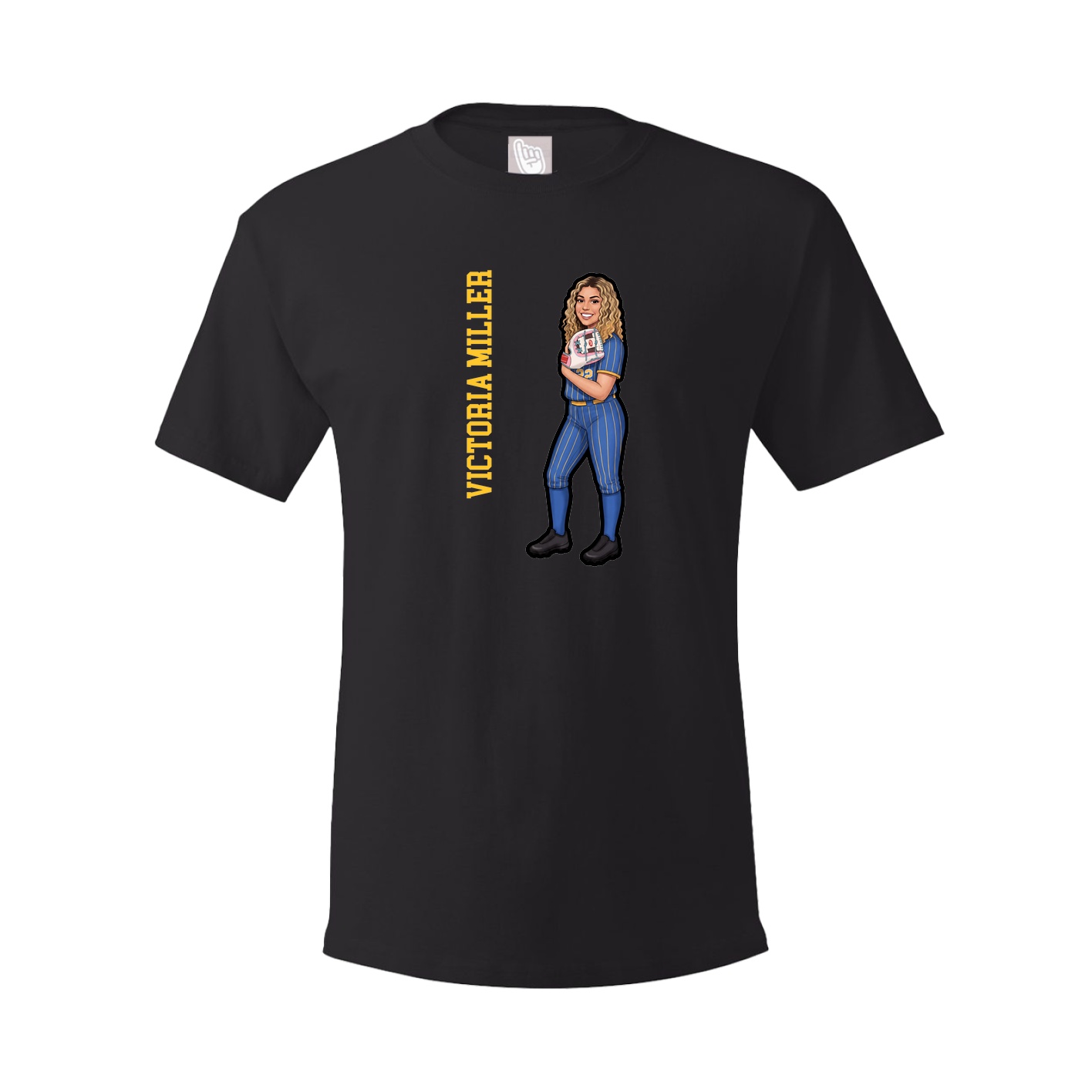 Youth Tee — Name Vertical in Black