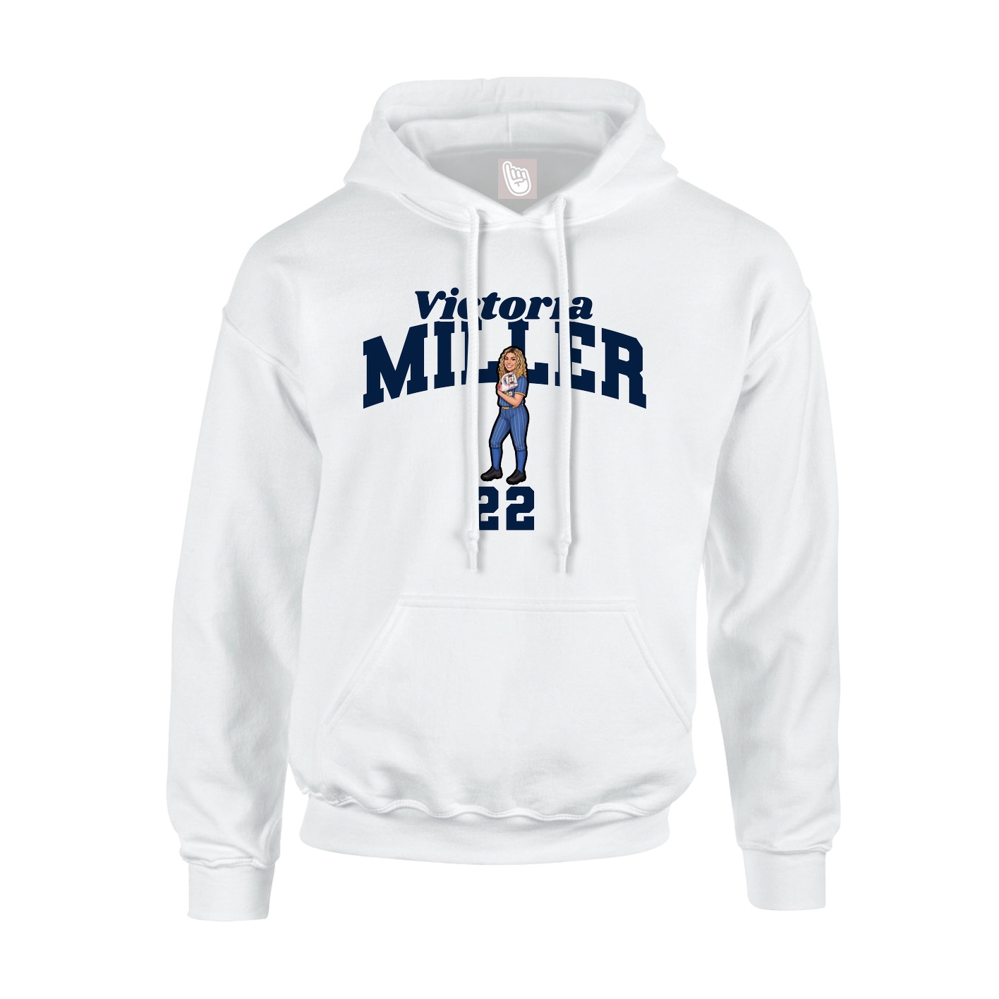 Hoodie — Signature Arch in White