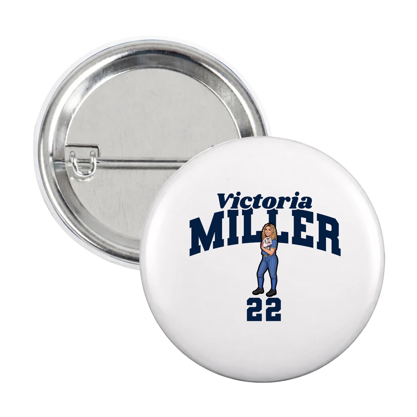 Game Day Button — Signature Arch in White
