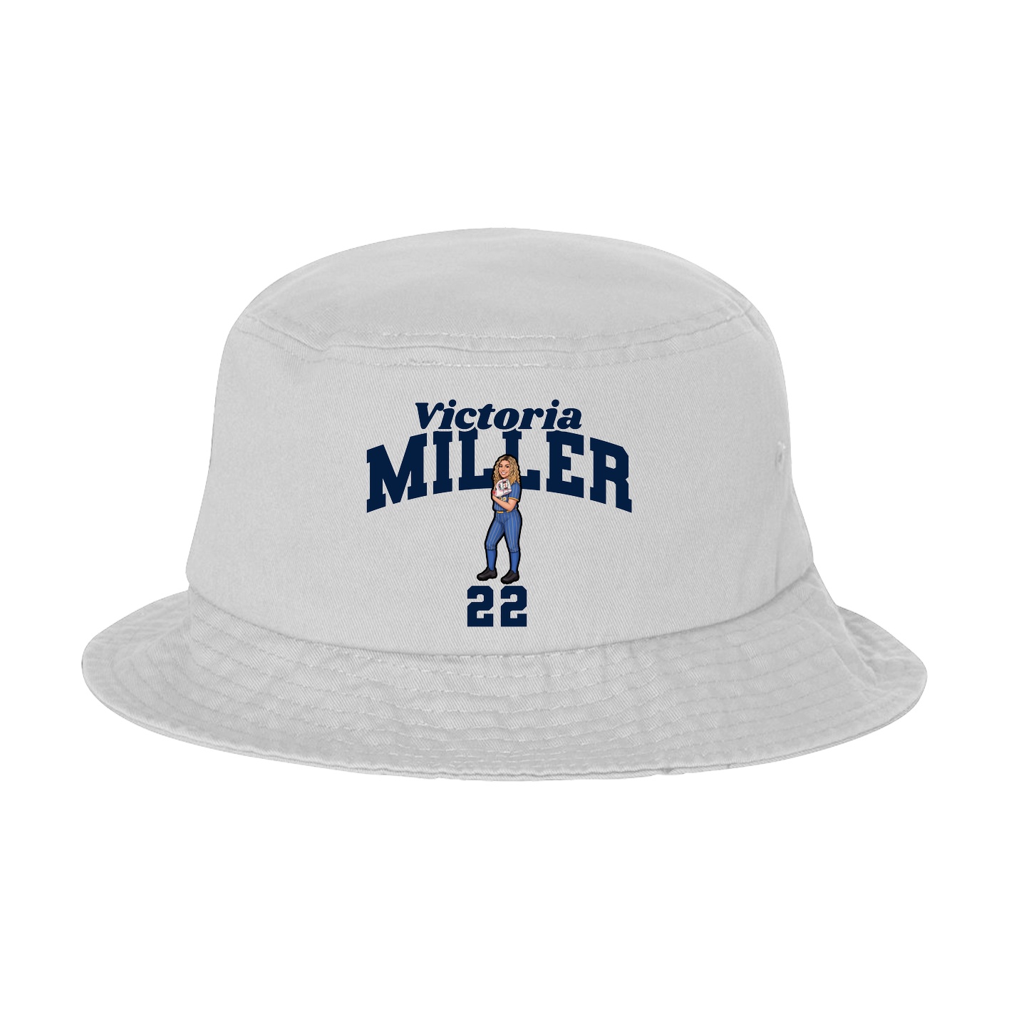 Bucket Cap — Signature Arch in White
