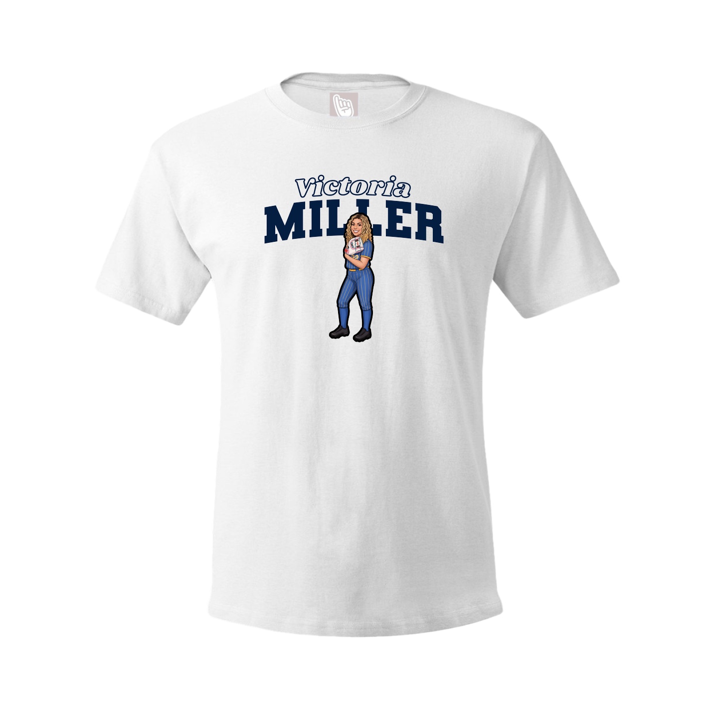 Youth Tee — Name Arch in White