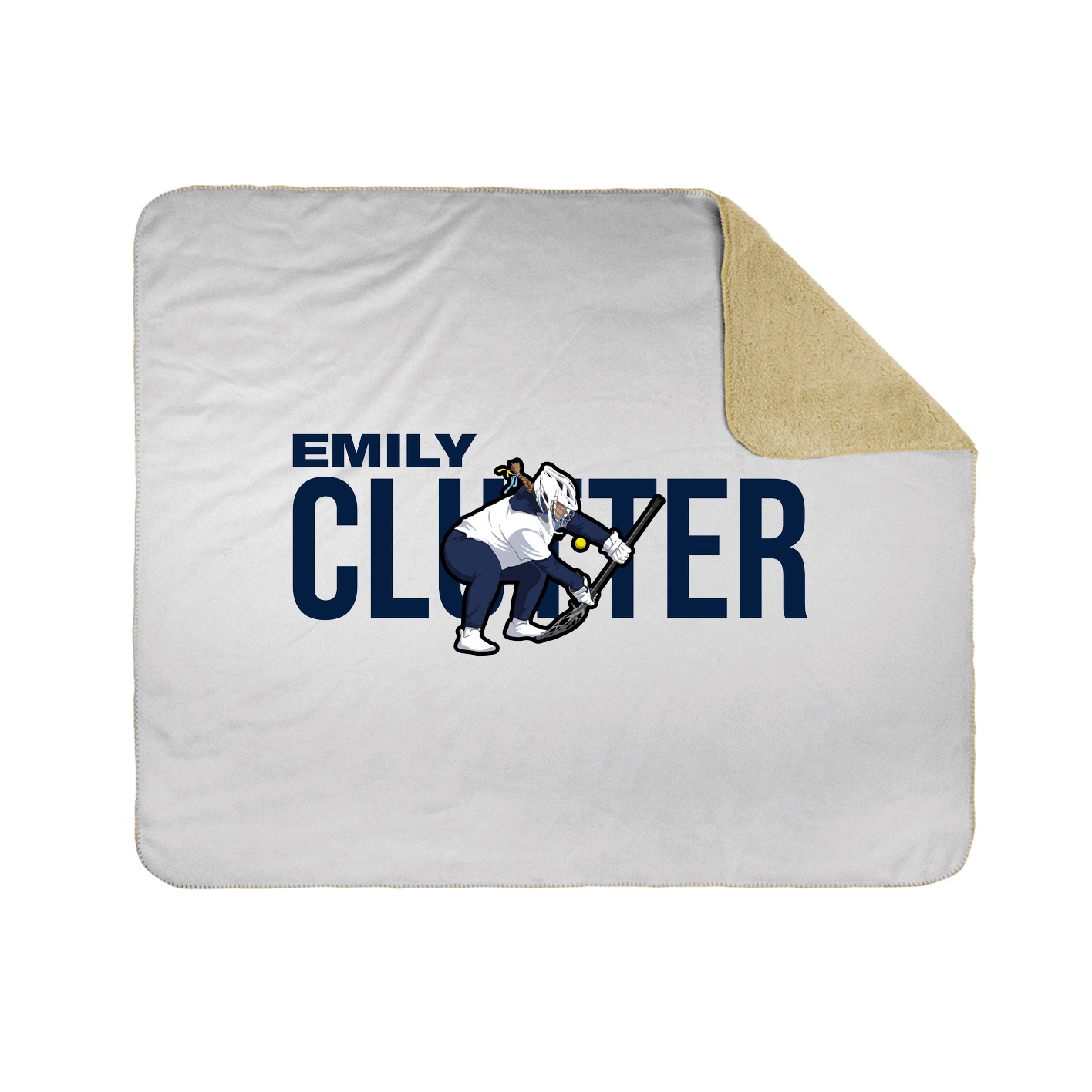 Throw Blanket — Player Name in White