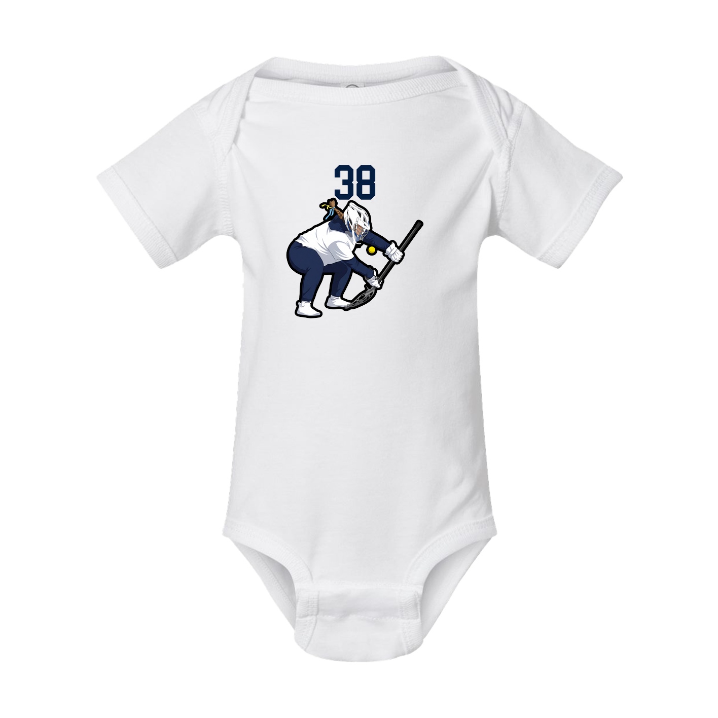 Baby Onesie — Number Top in White