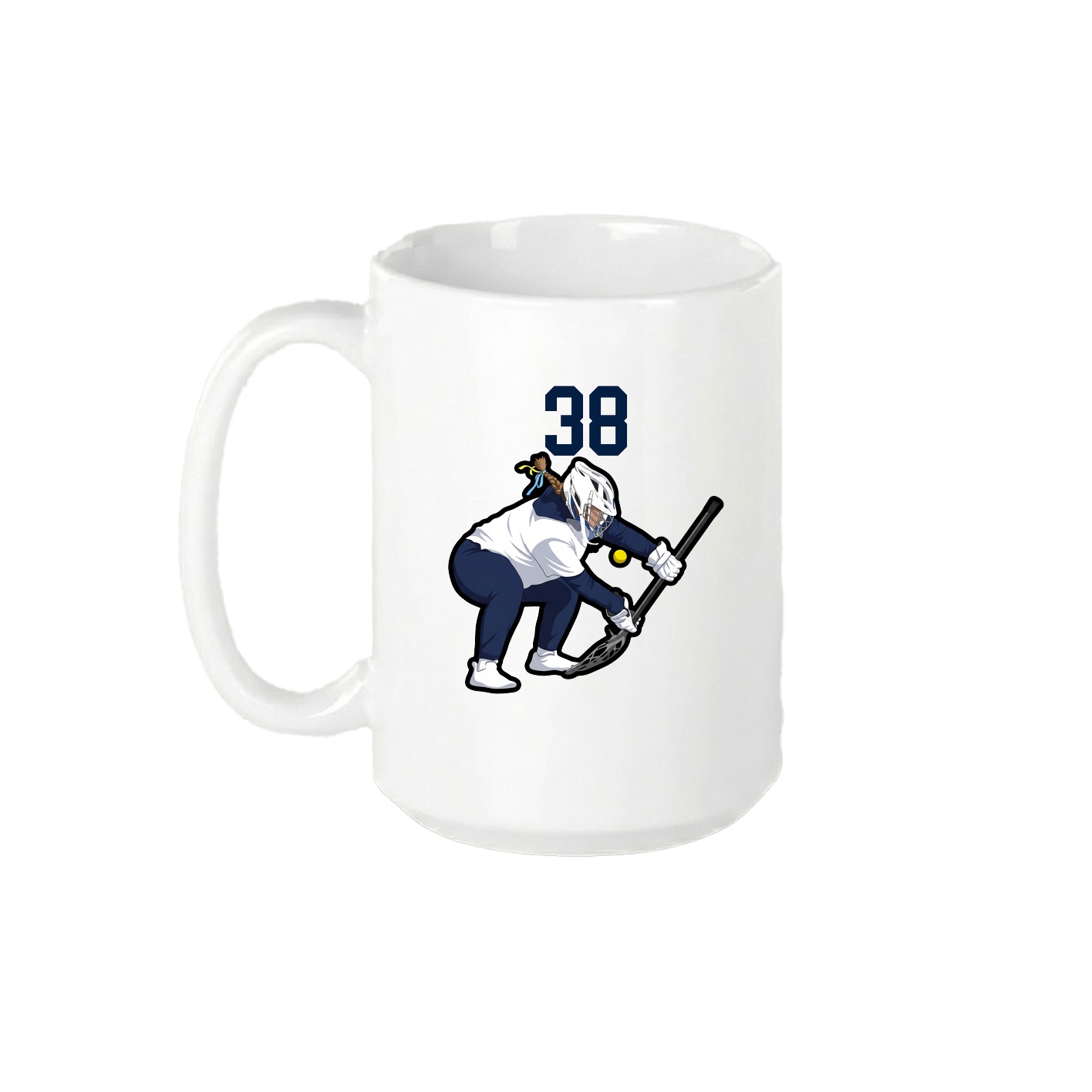 15oz Coffee Mug — Number Top in White