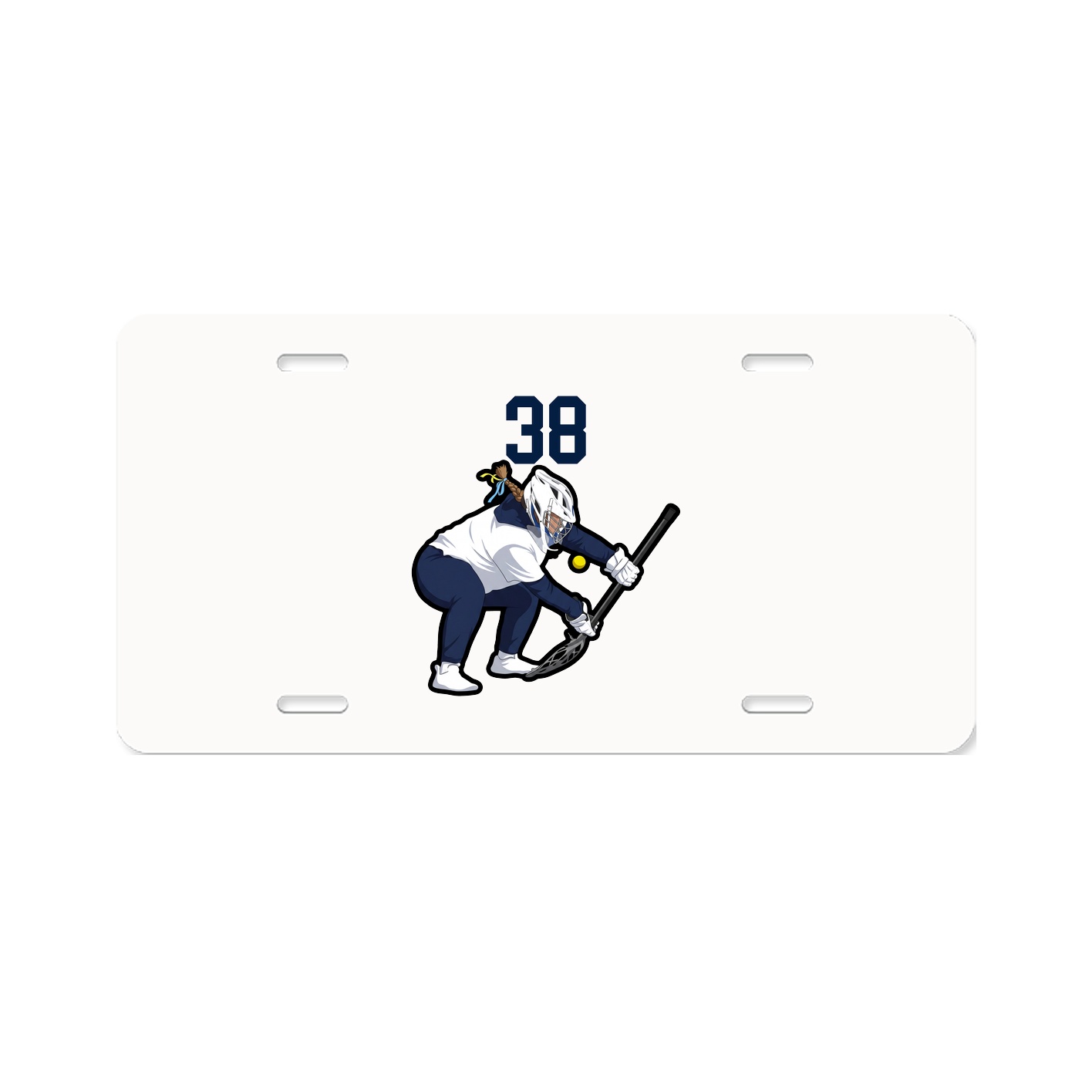 License Plate — Number Top in Classic