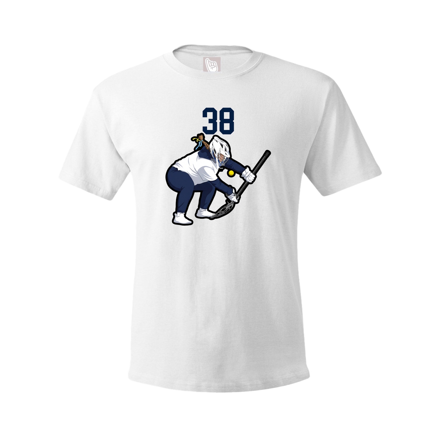 Youth Tee — Number Top in White