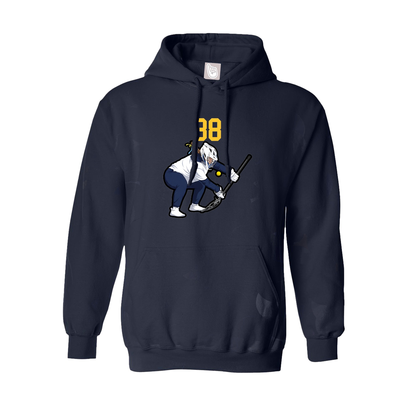 Hoodie — Number Top in Navy