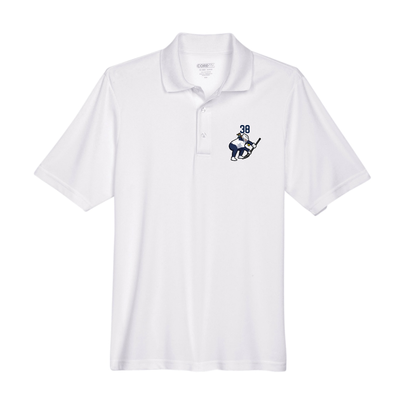 Performance Polo — Number Top in White