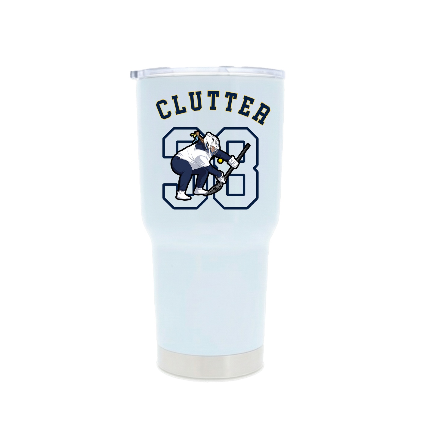 30oz Stainless Steel Tumbler — Shirsey Arch in White