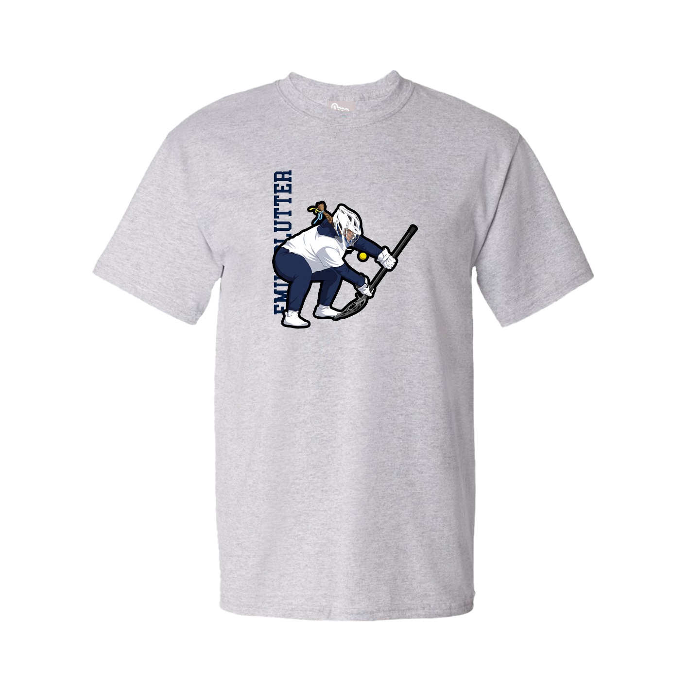 Youth Tee — Name Vertical in Grey