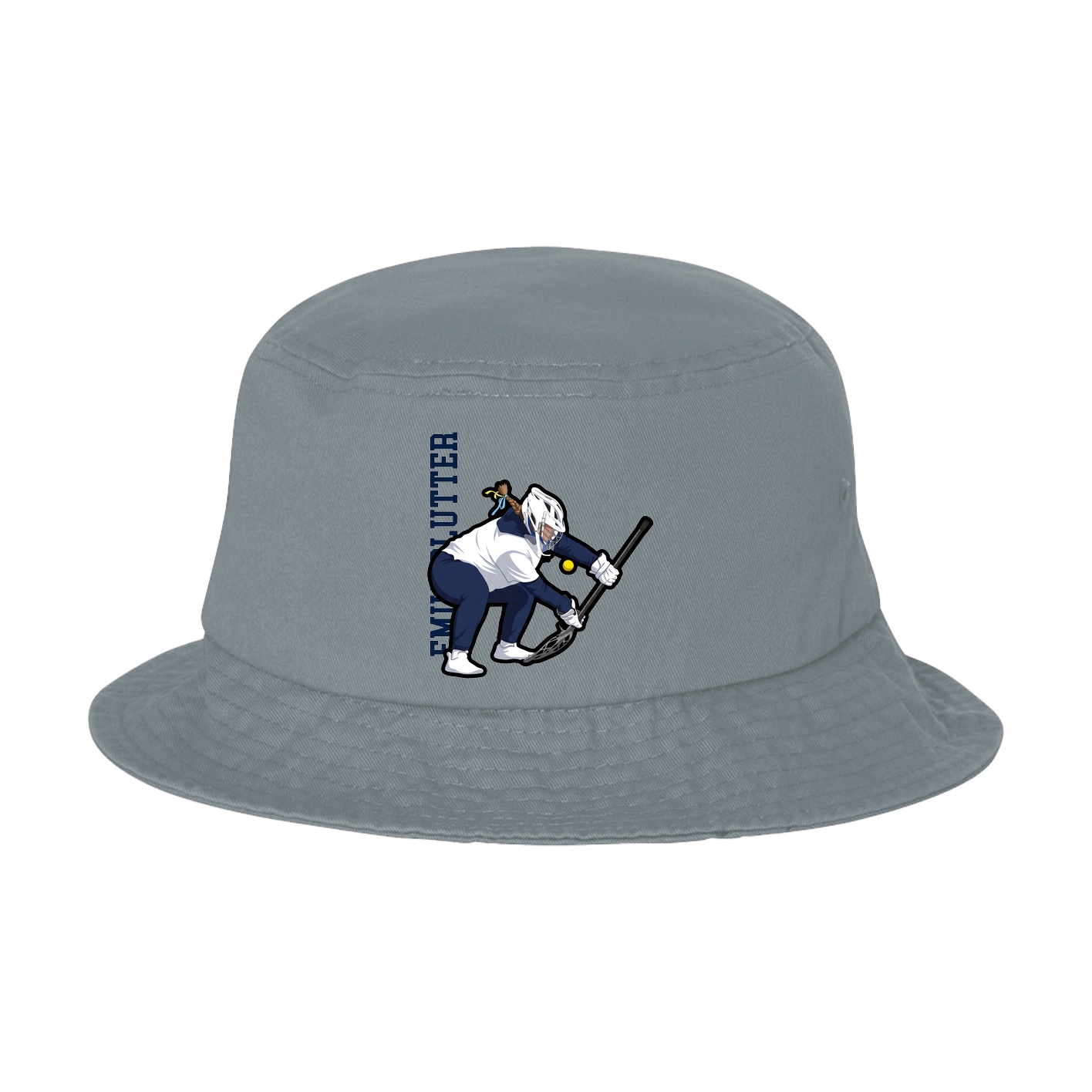 Bucket Cap — Name Vertical in Grey
