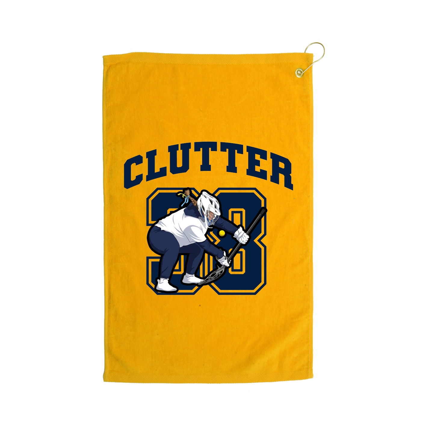 Golf Towel — Number in Gold