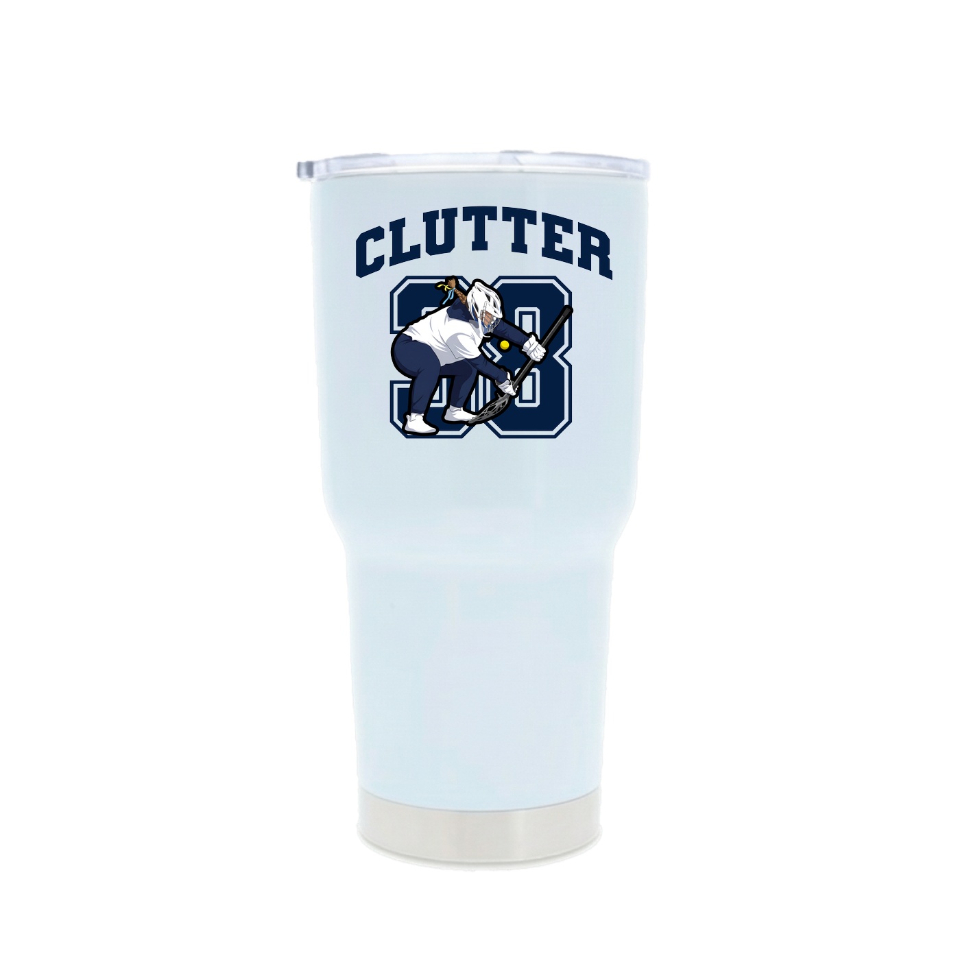 30oz Stainless Steel Tumbler — Number in White
