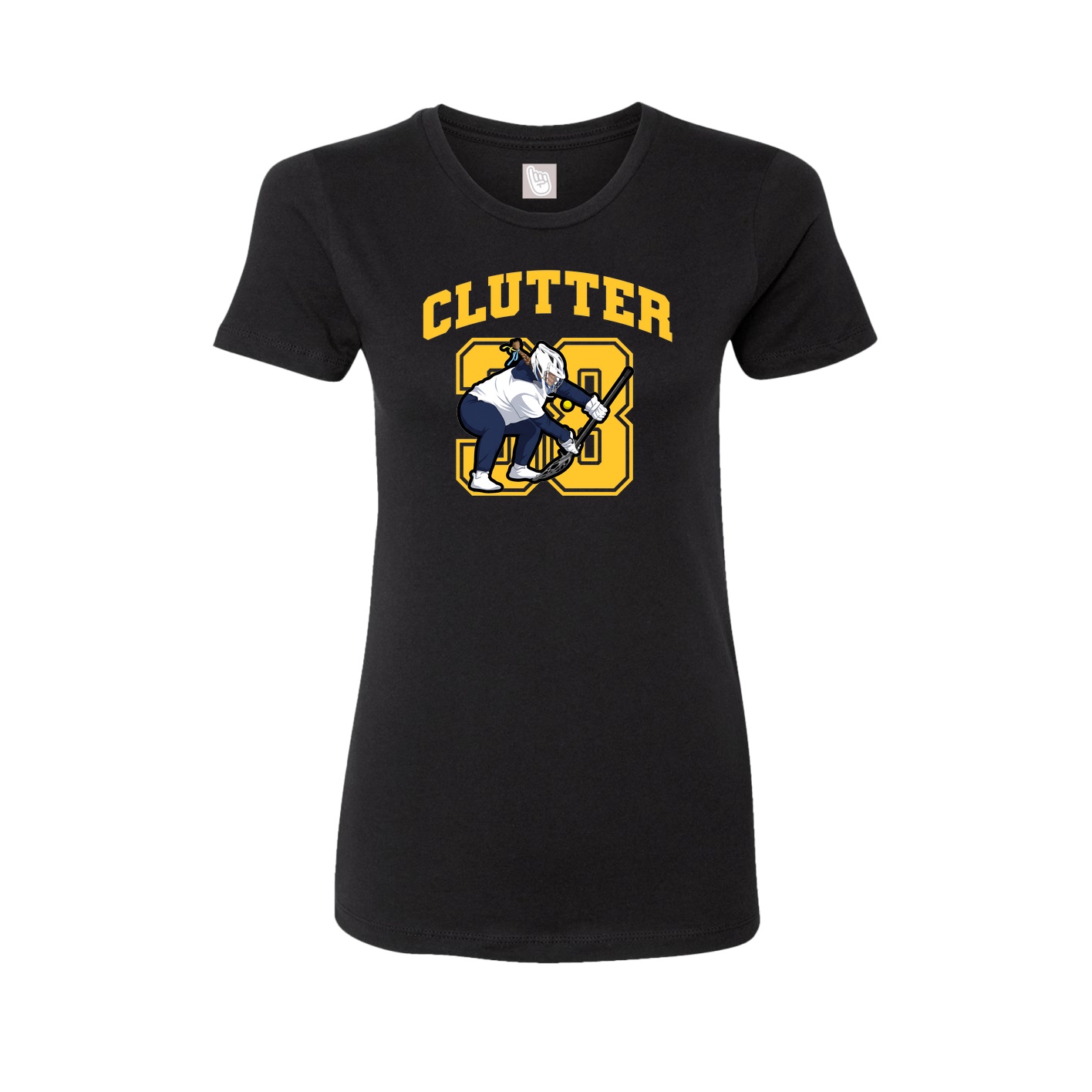 Fitted Women's Tee — Number in Black