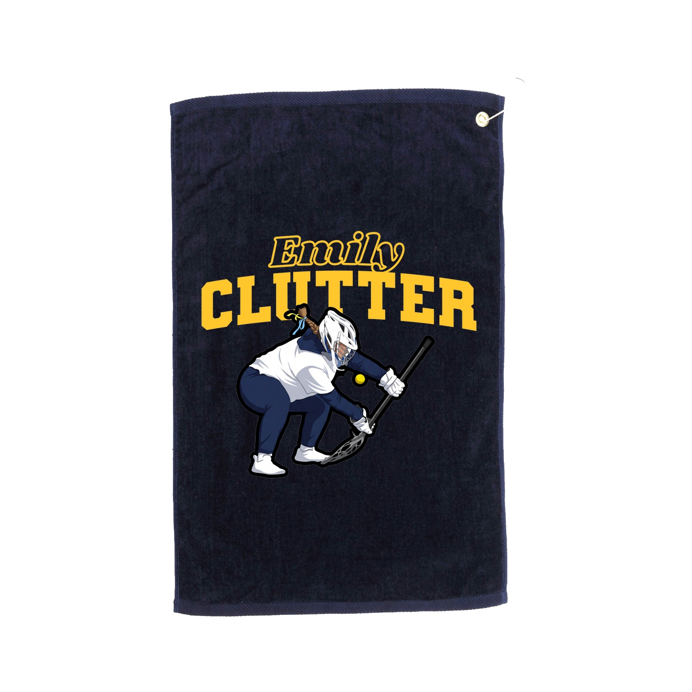 Golf Towel — Name Arch in Navy