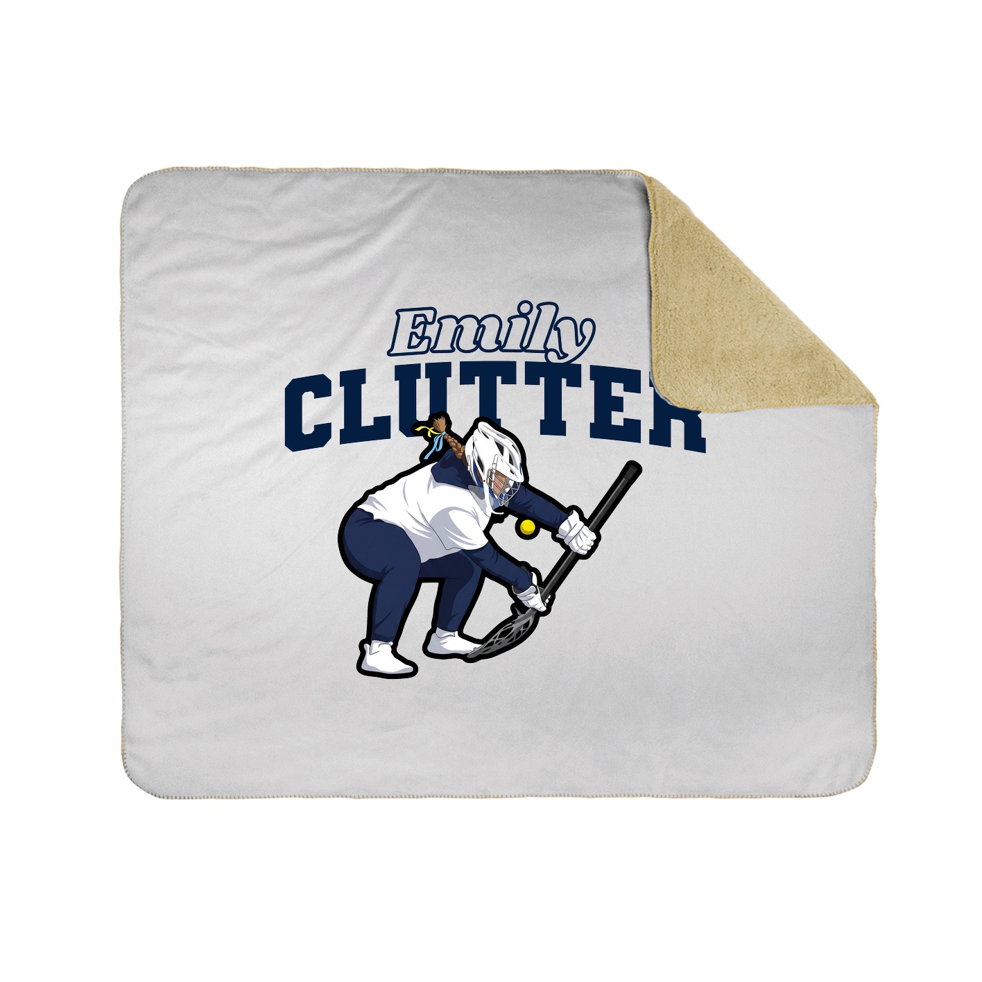 Throw Blanket — Name Arch in White