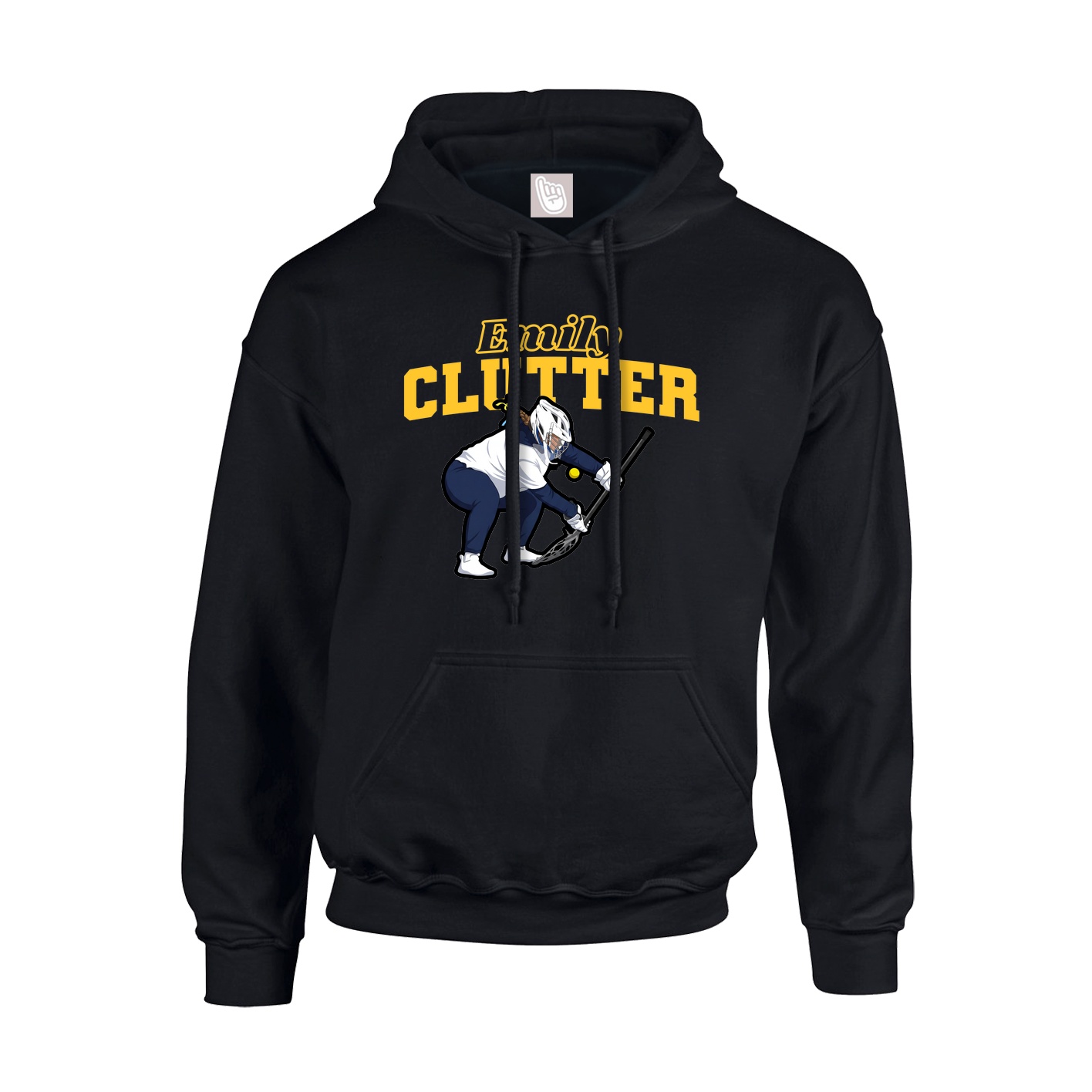 Youth Hoodie — Name Arch in Black