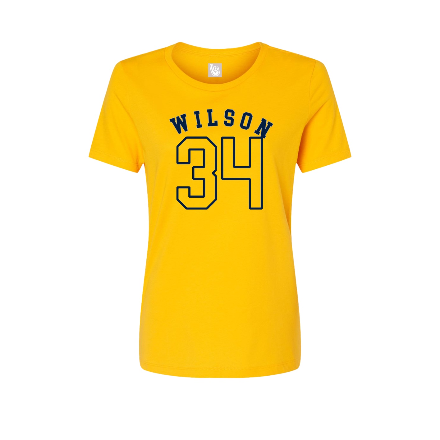 Fitted Women's Tee — Shirsey Arch in Gold