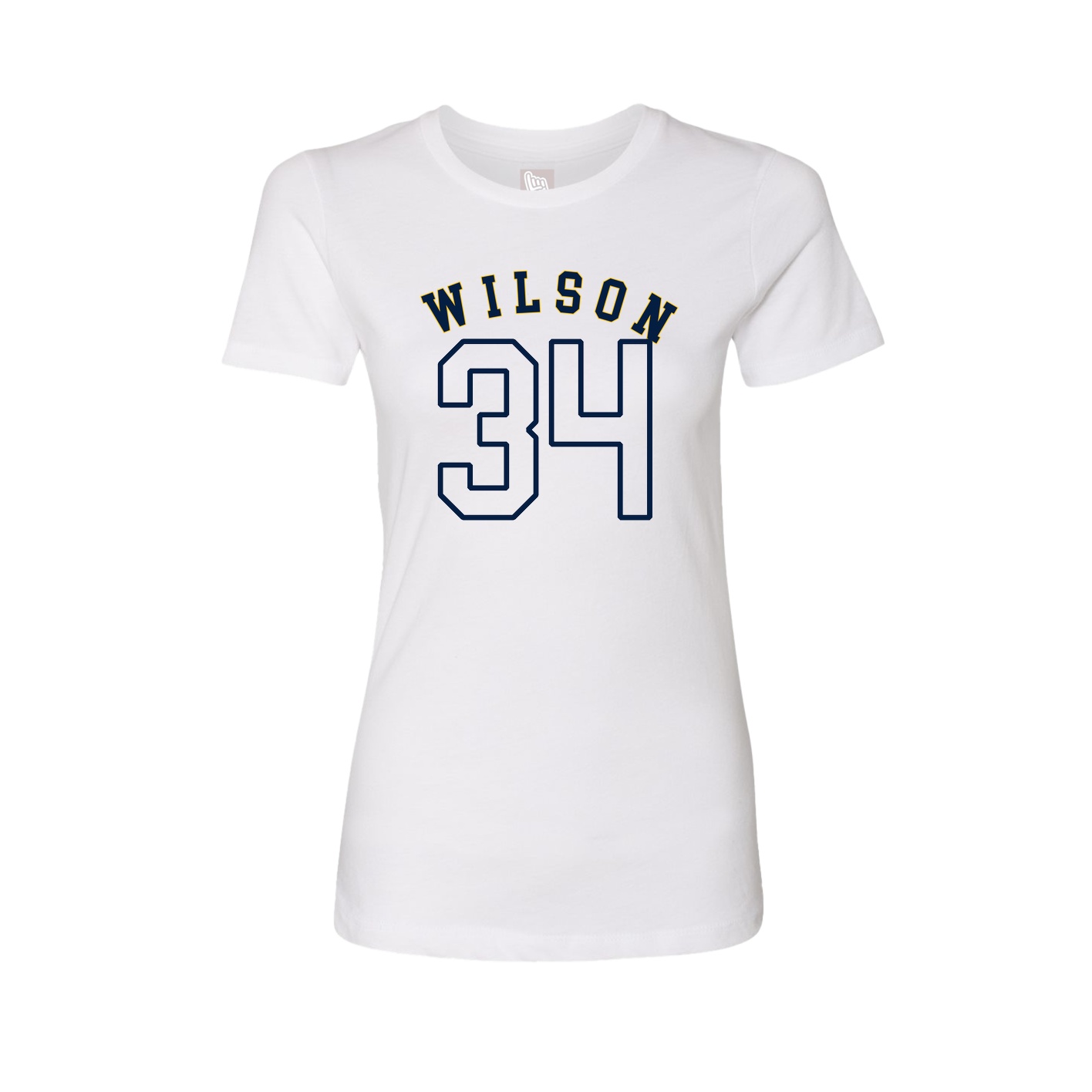 Fitted Women's Tee — Shirsey Arch in White