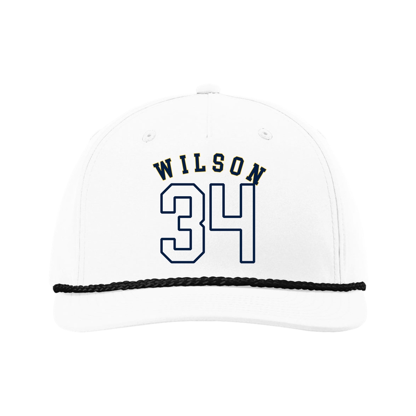 Five-Panel Classic Rope Cap — Shirsey Arch in White