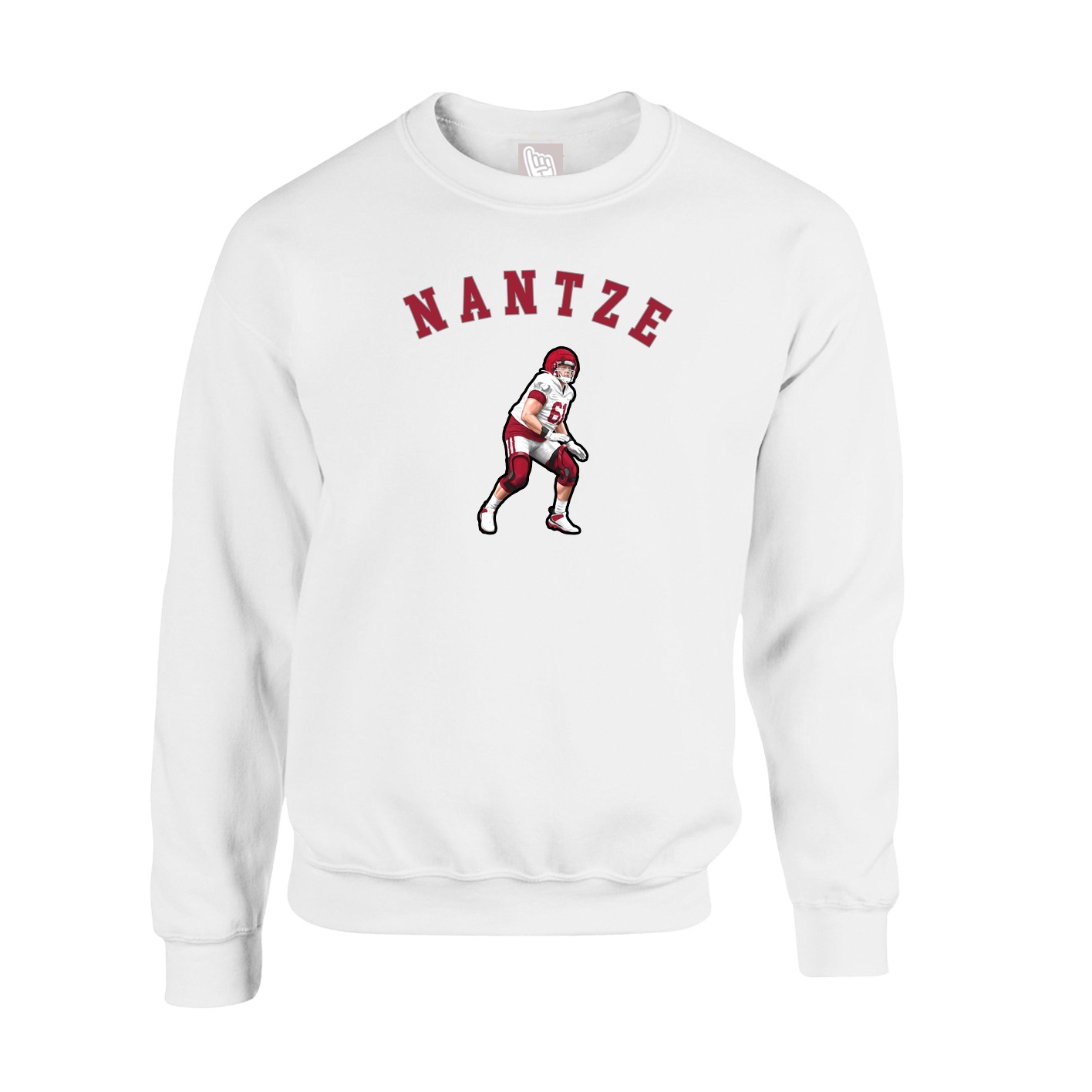 Fleece Crew — Shirsey Arch in White
