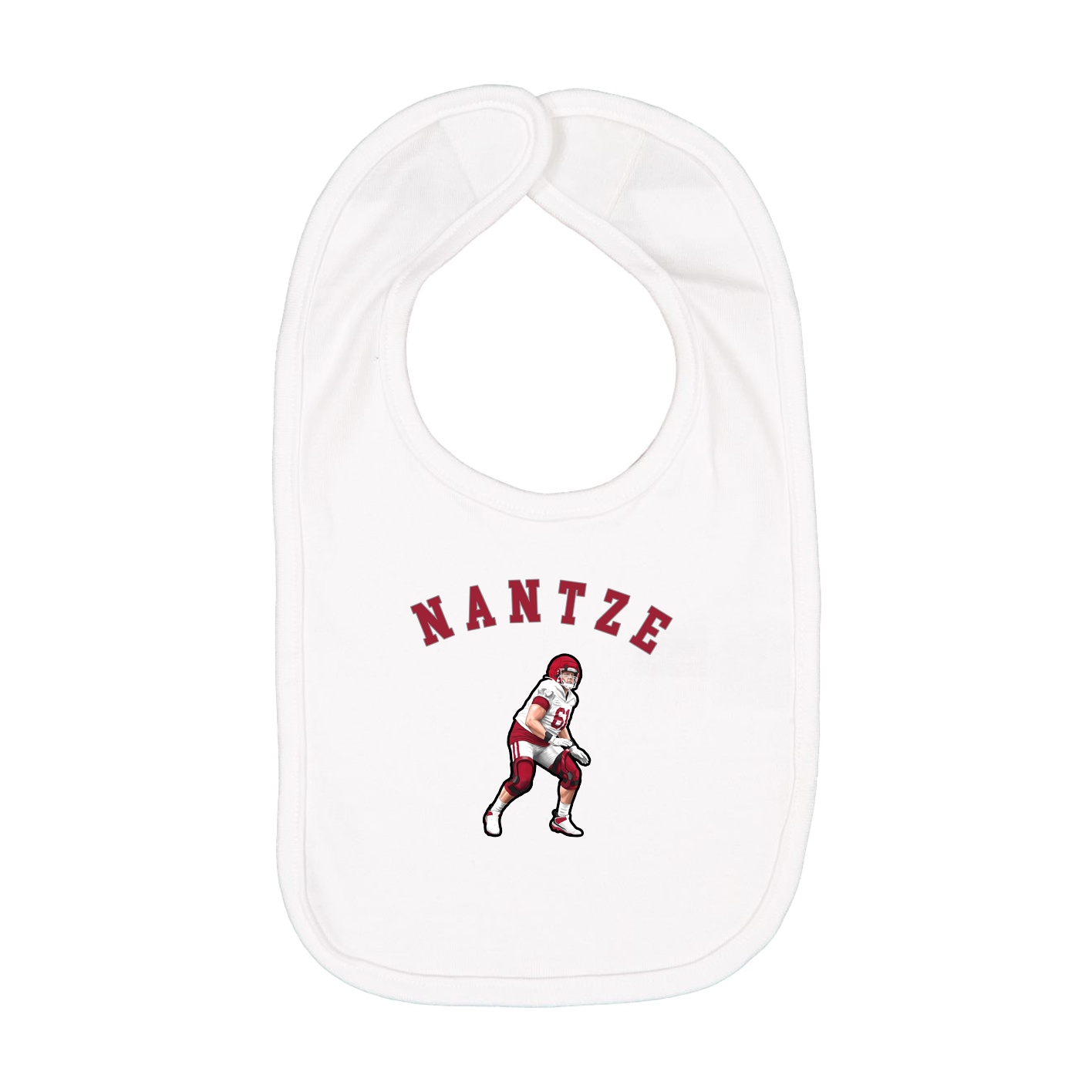 Infant Bib — Shirsey Arch in White