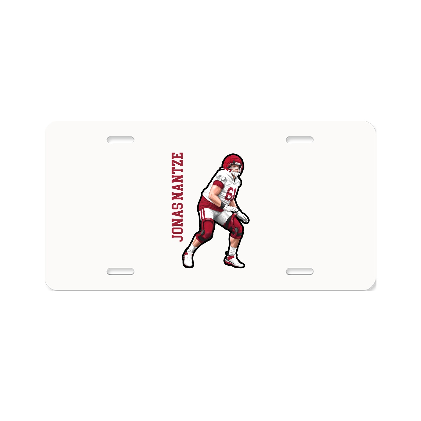 License Plate — Name Vertical in Classic