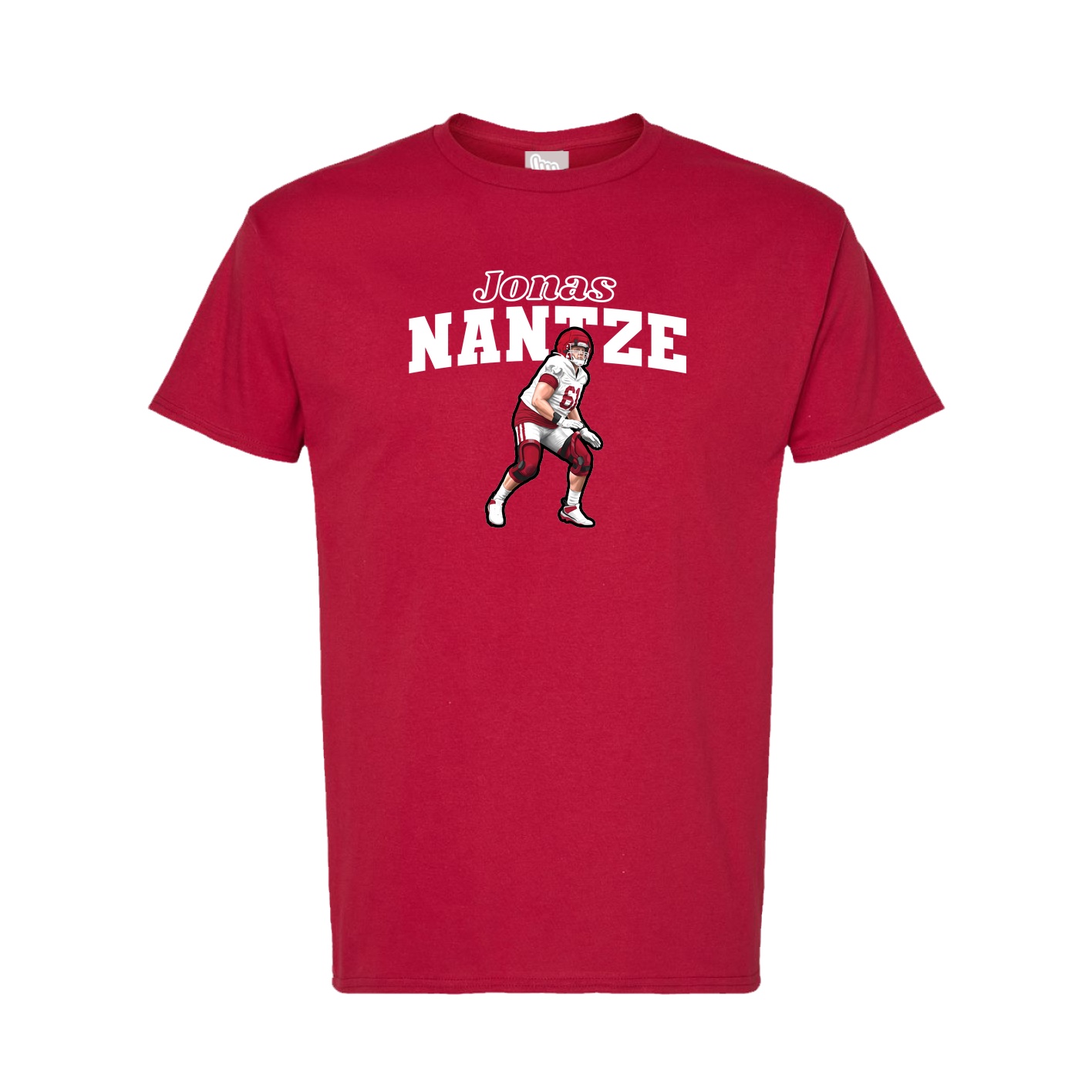 Tee — Name Arch in Crimson