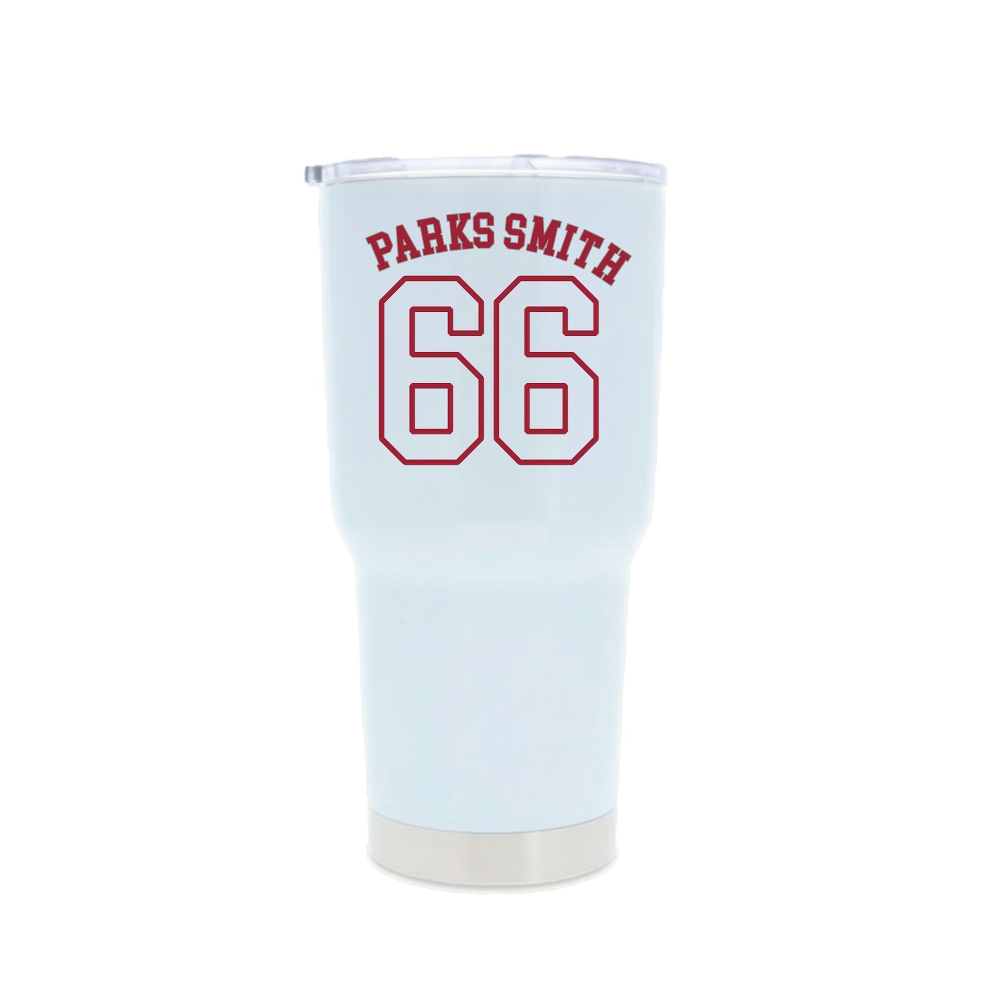 30oz Stainless Steel Tumbler — Shirsey Arch in White