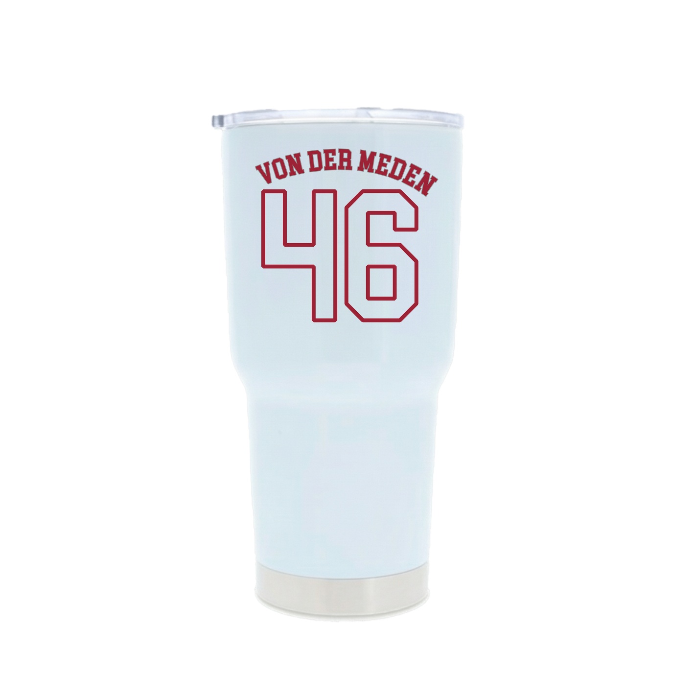 30oz Stainless Steel Tumbler — Shirsey Arch in White