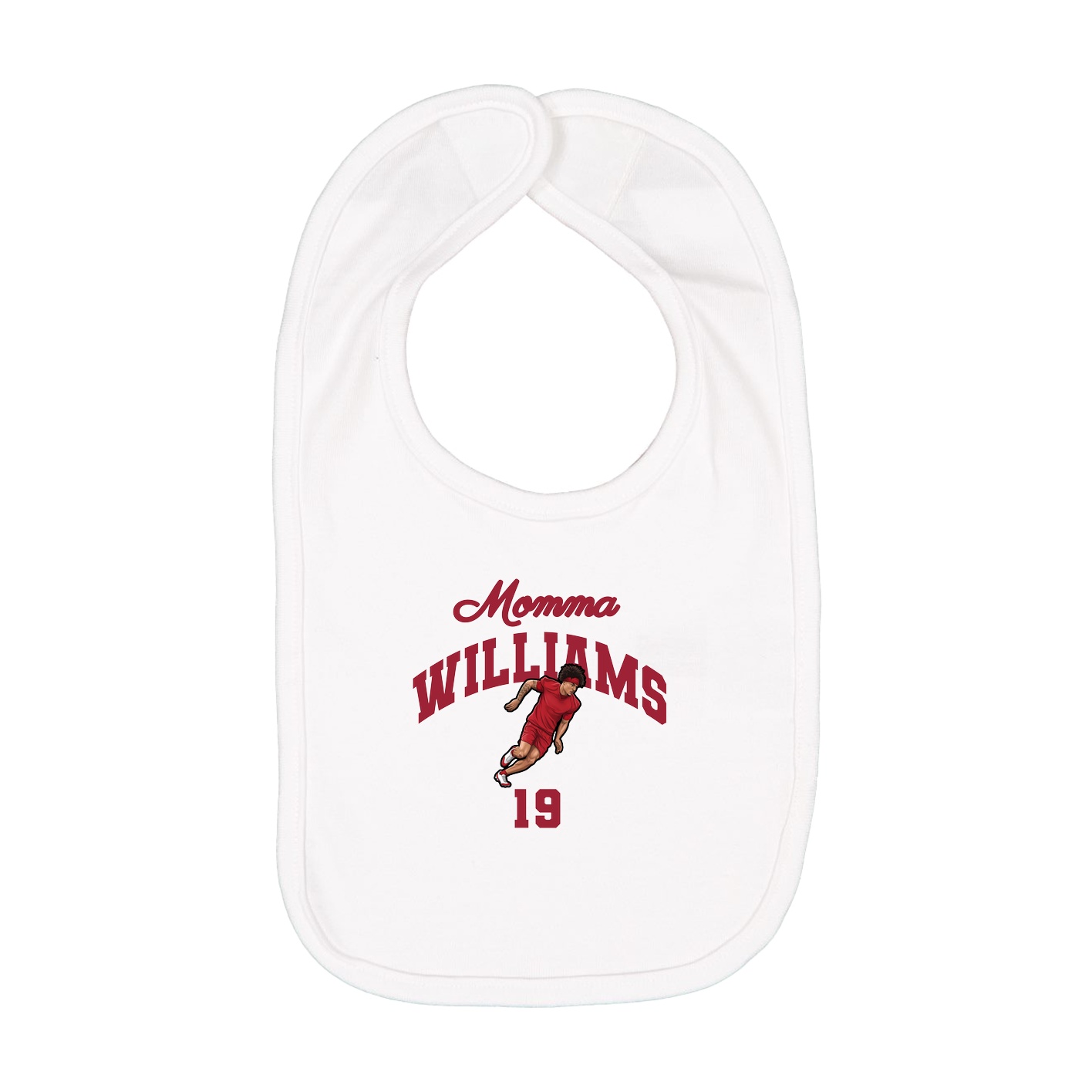 Infant Bib — Mothers Day Arch in White