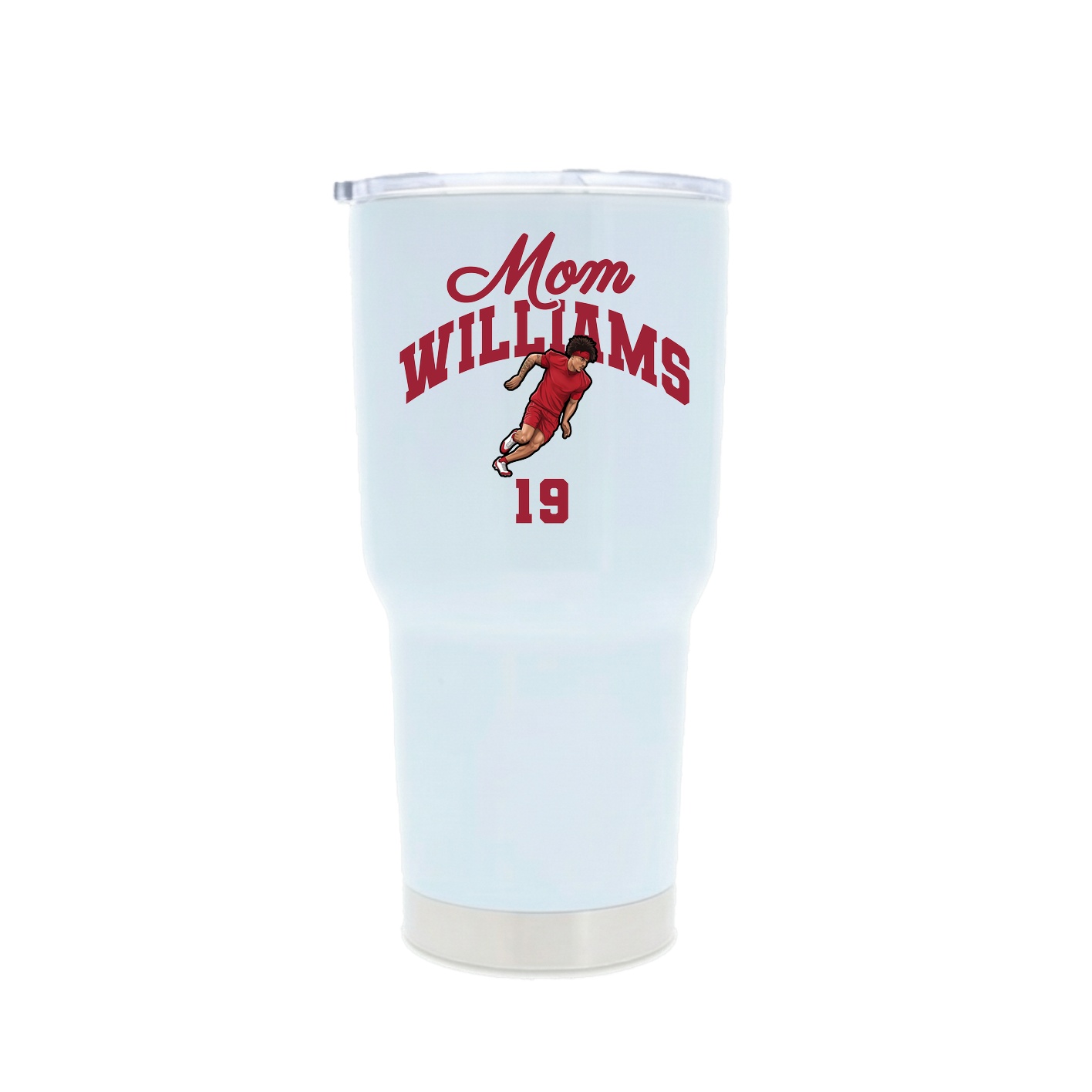 30oz Stainless Steel Tumbler — Mothers Day Arch in White