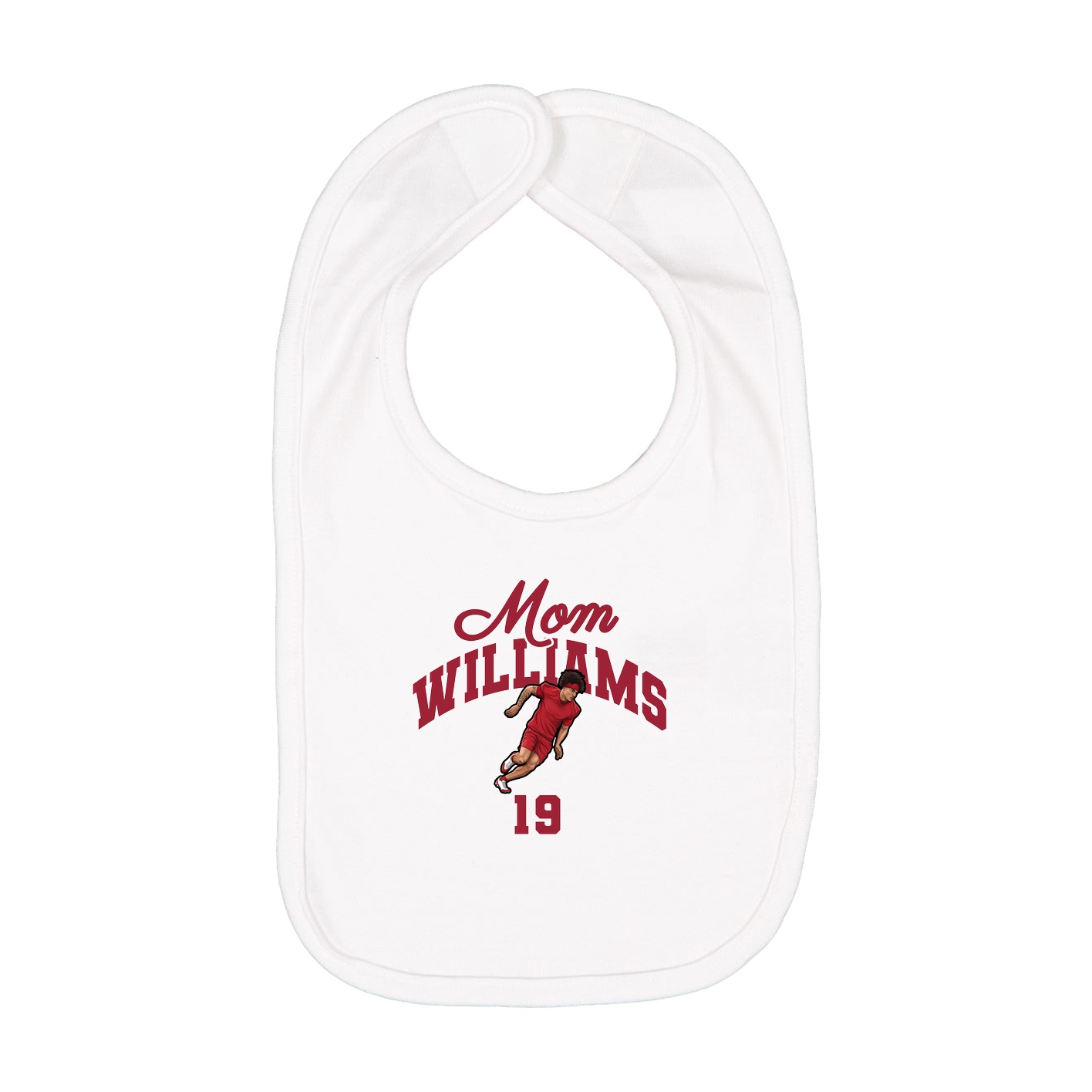 Infant Bib — Mothers Day Arch in White