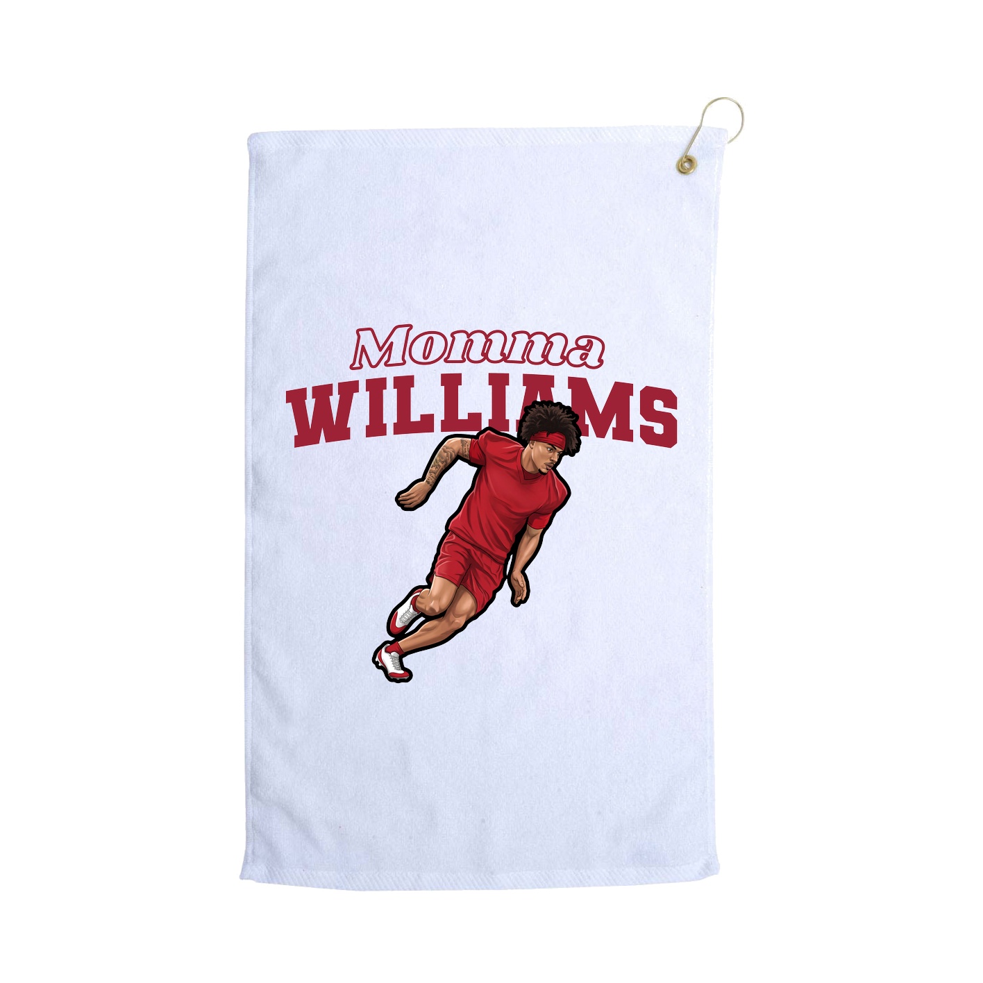 Golf Towel — Mothers Day Block in White