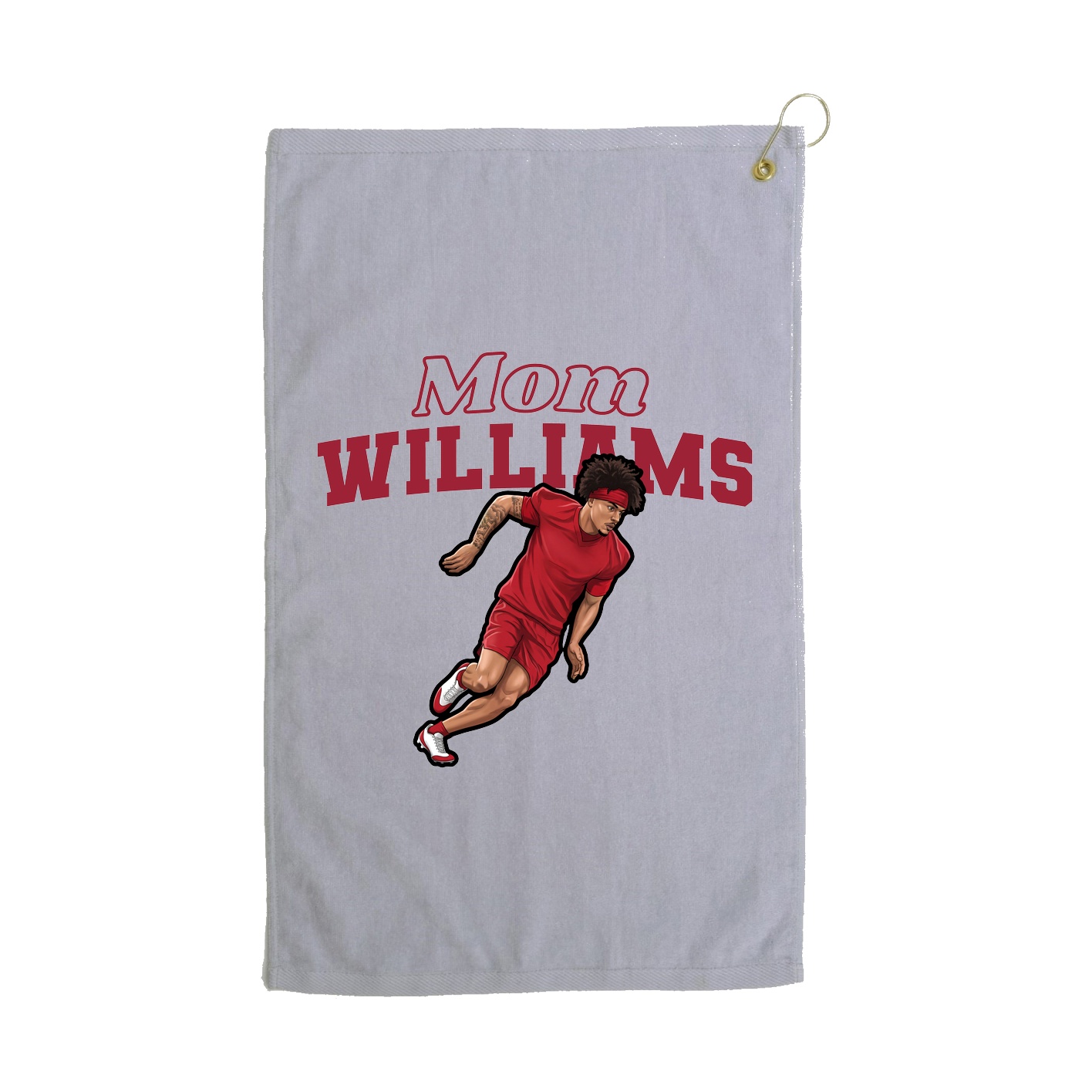 Golf Towel — Mothers Day Block in Grey