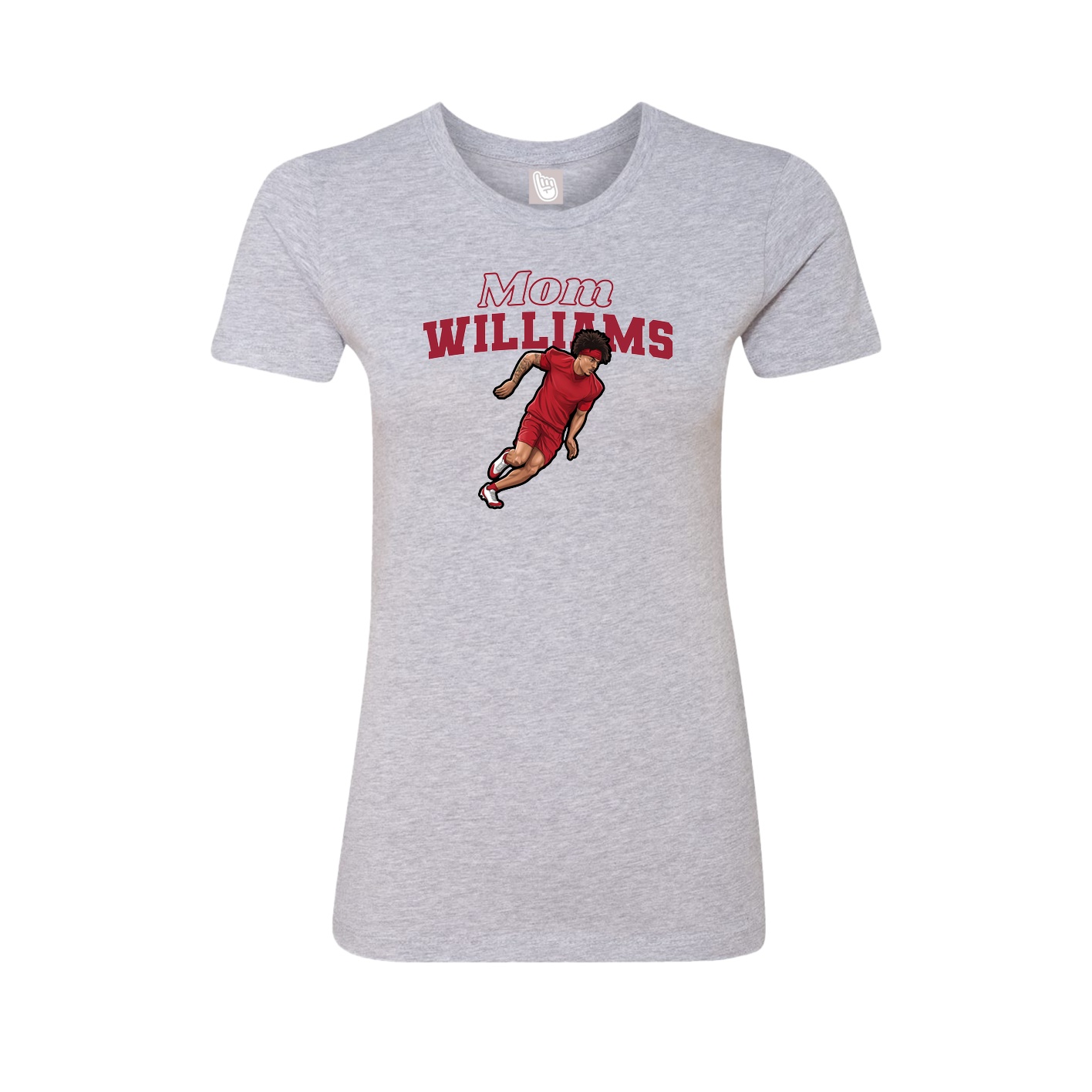 Womens Tee — Mothers Day Block in Grey