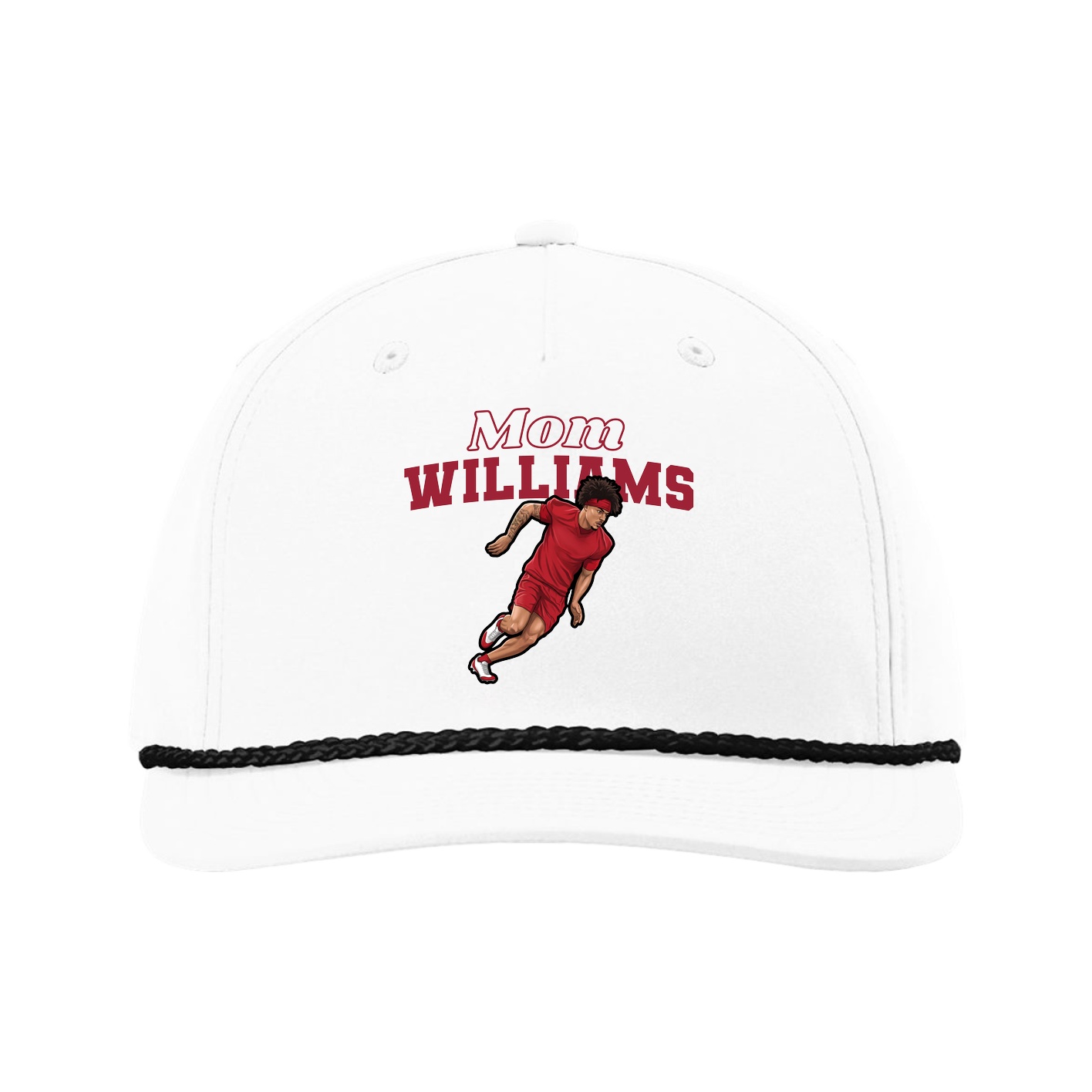 Five-Panel Classic Rope Cap — Mothers Day Block in White