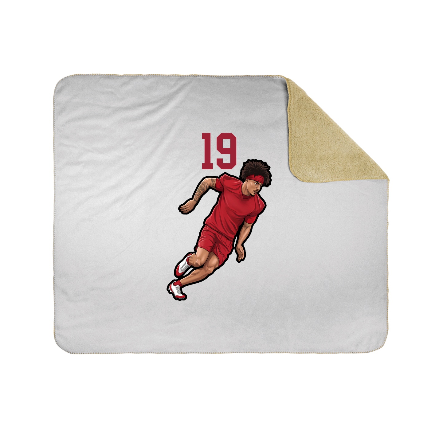 Throw Blanket — Number Top in White