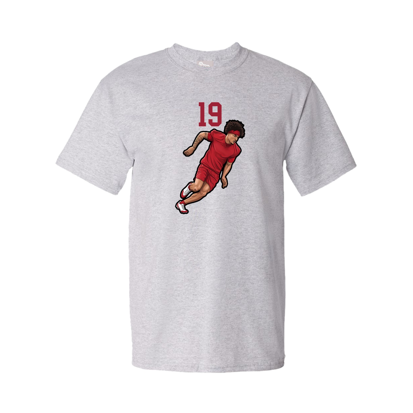 Youth Tee — Number Top in Grey