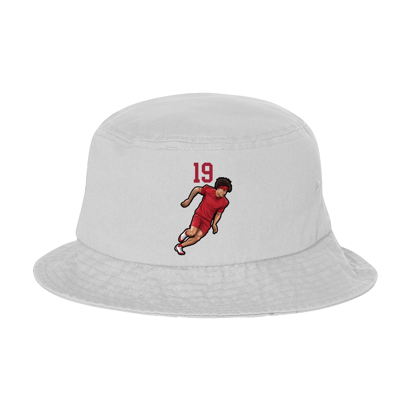 Bucket Cap — Number Top in White