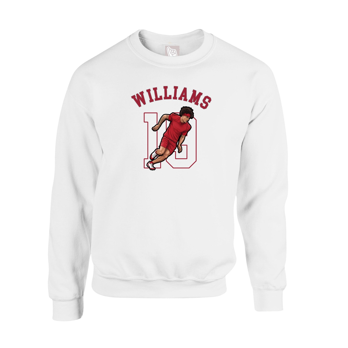 Fleece Crew — Shirsey Arch in White