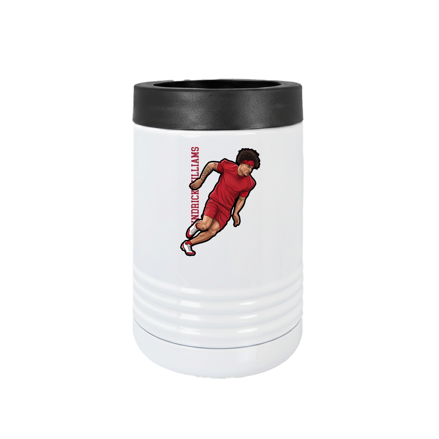 Beverage Holder — Name Vertical in White