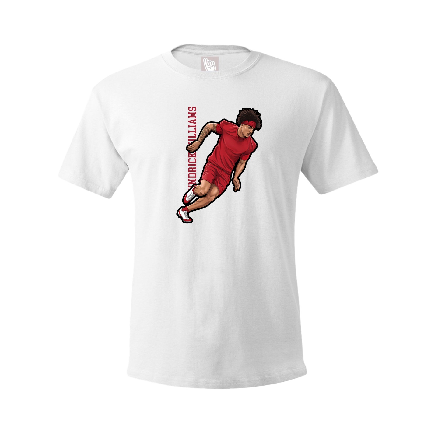 Tee — Name Vertical in White