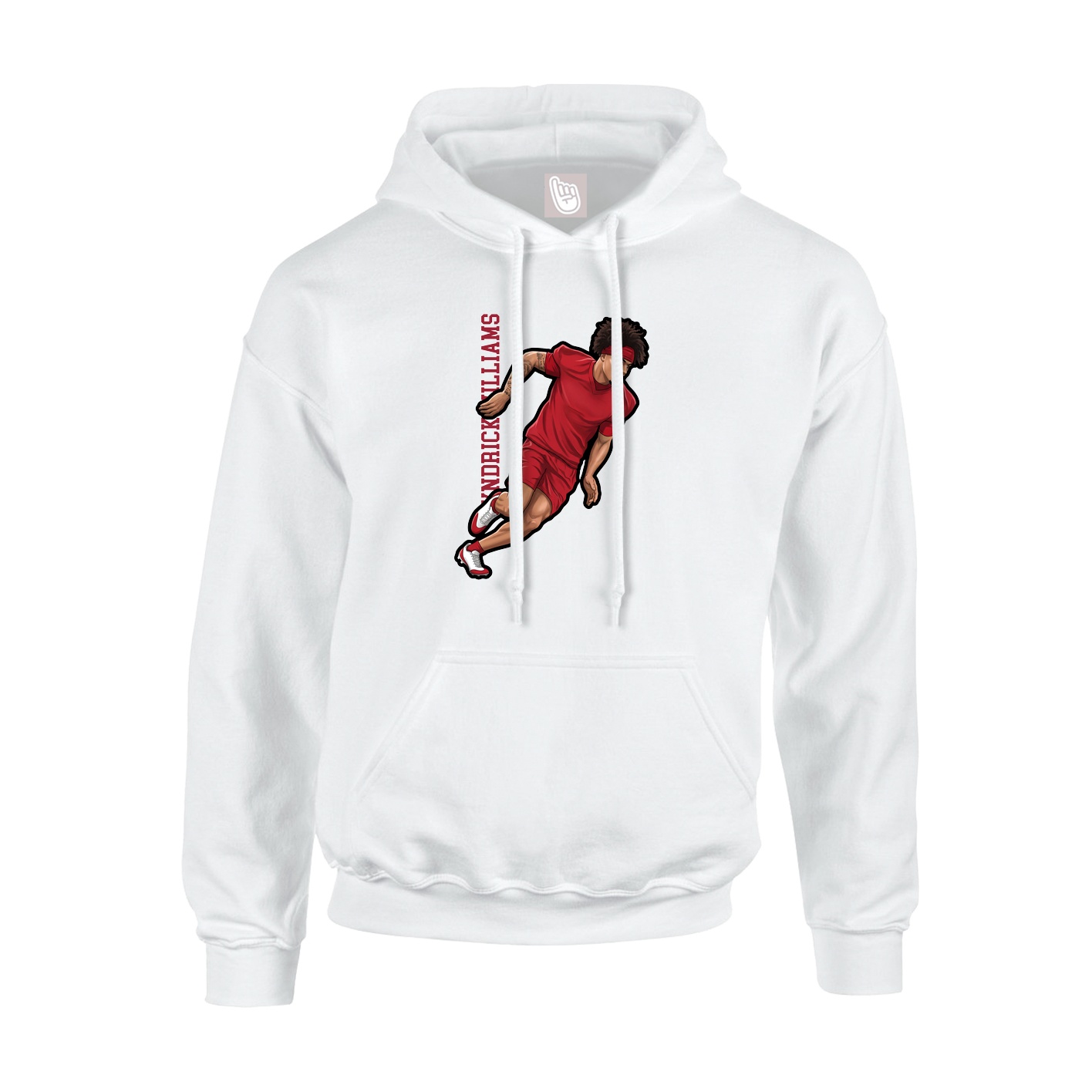Hoodie — Name Vertical in White