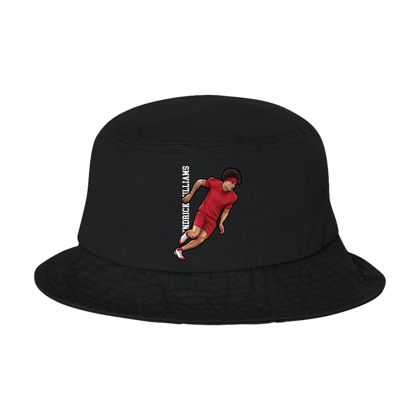 Bucket Cap — Name Vertical in Black