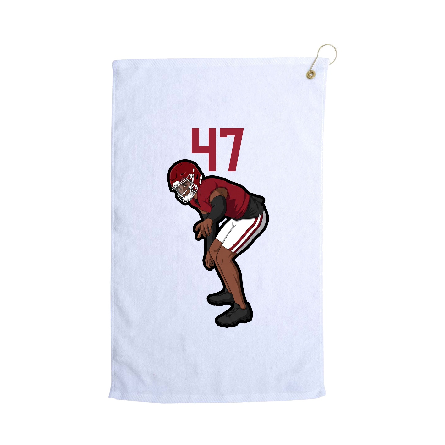 Golf Towel — Number Top in White