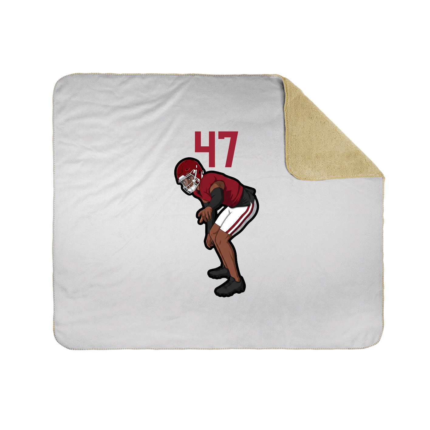 Throw Blanket — Number Top in White