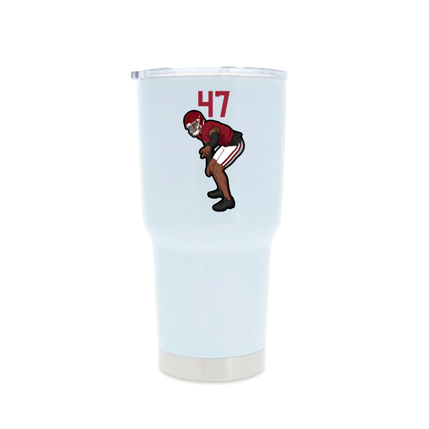 30oz Stainless Steel Tumbler — Number Top in White