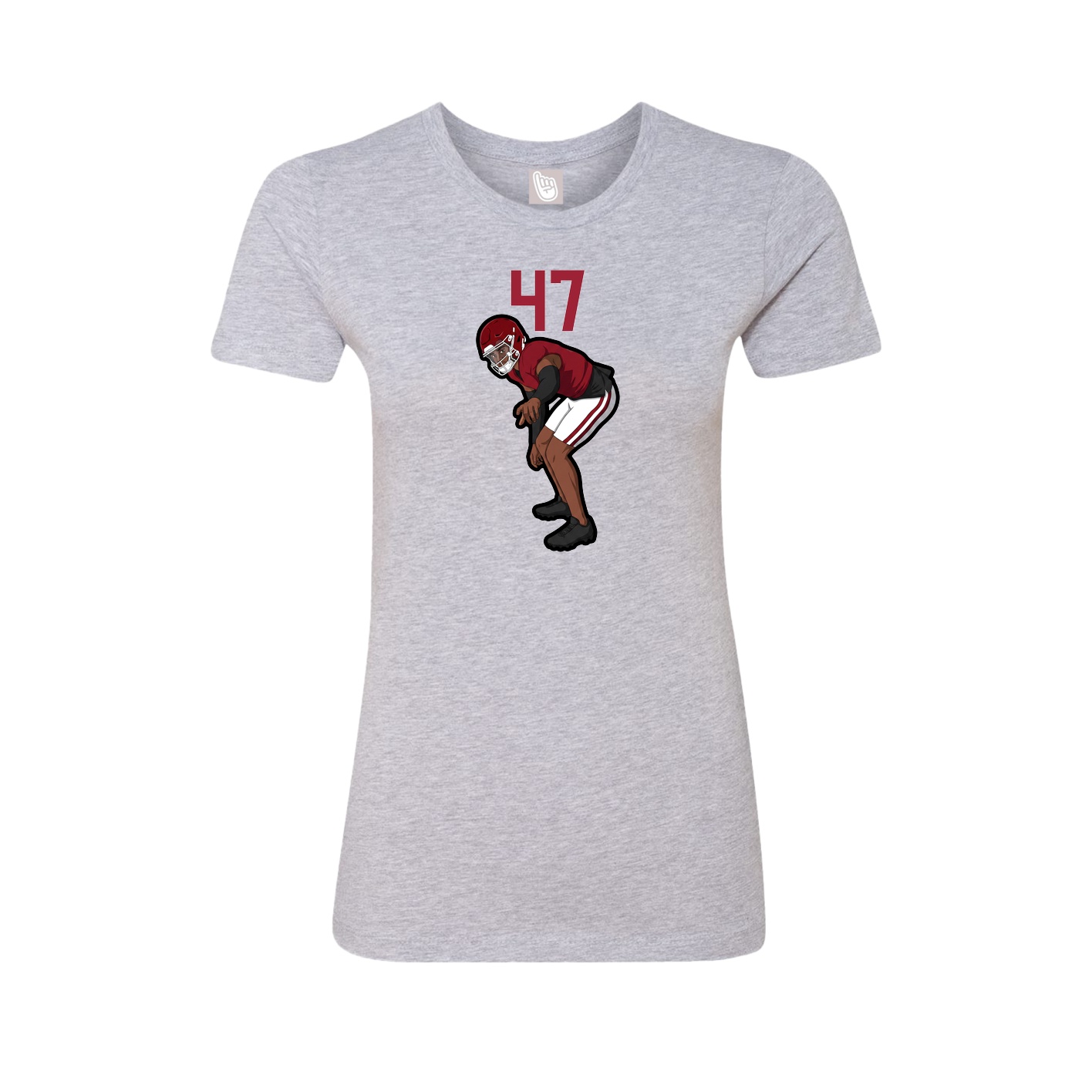 Womens Tee — Number Top in Grey